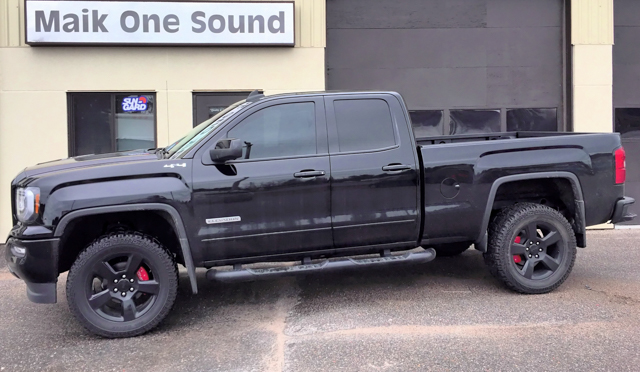 2017 GMC 1500 with professional window tint in North Bay